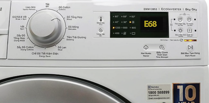 Cách sửa lỗi E68 trên máy giặt Electrolux